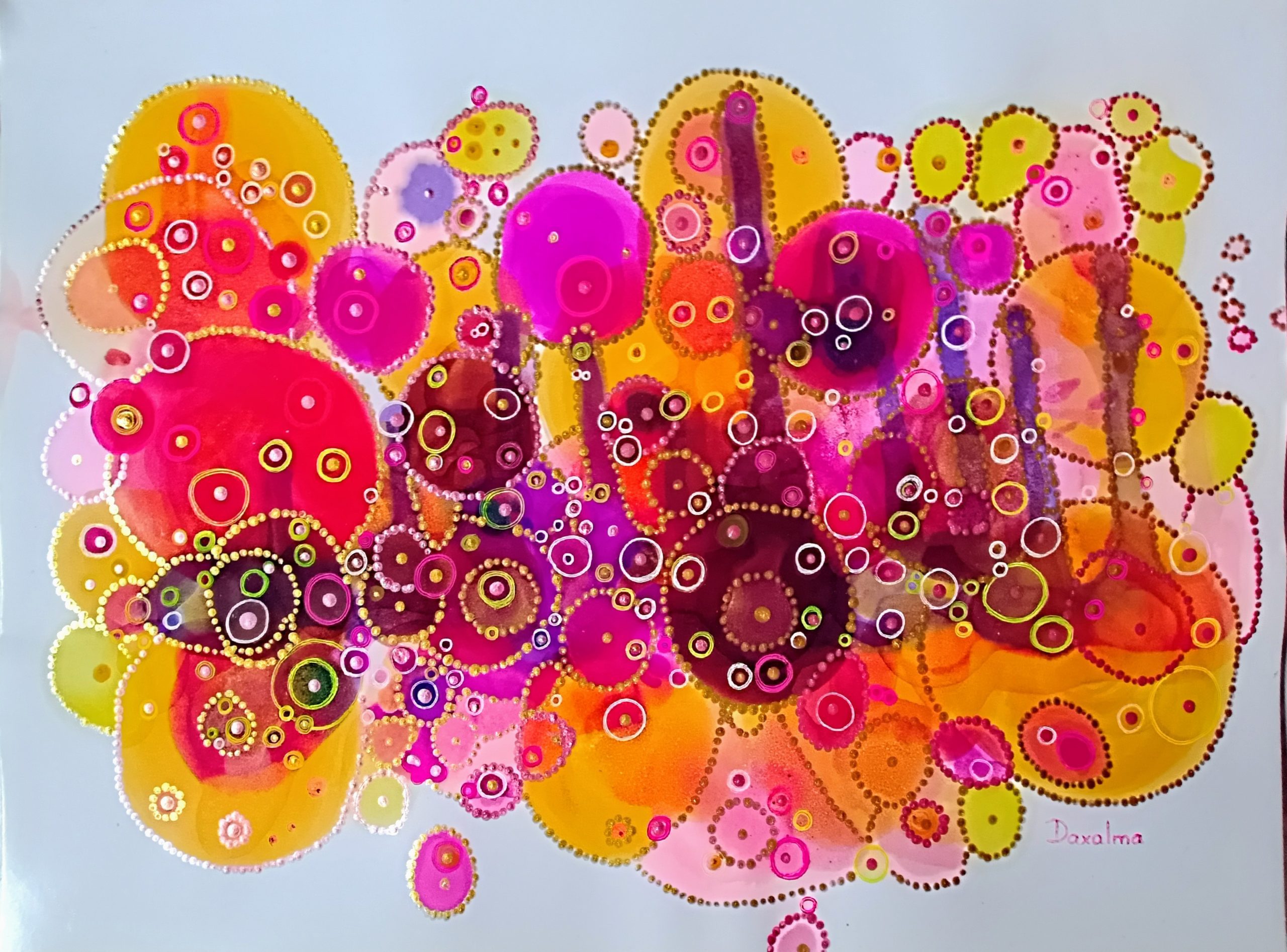 abstracción Círculos Calidos