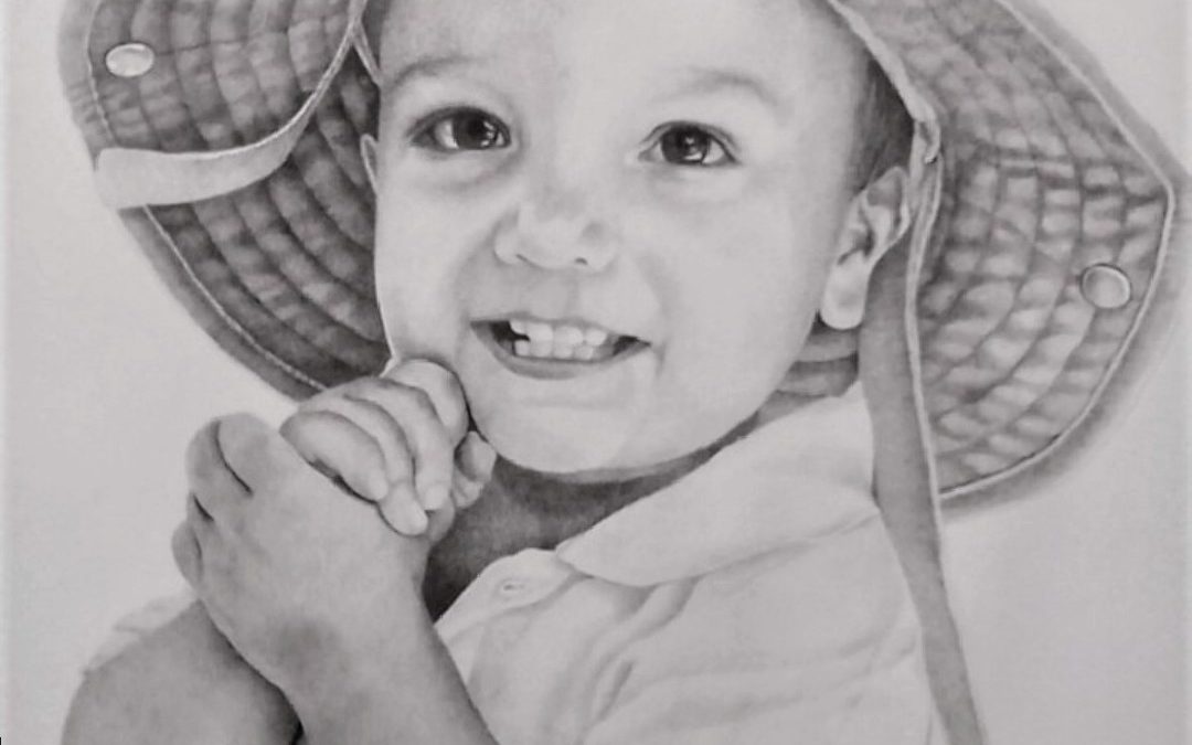 Retrato niño con sombrero