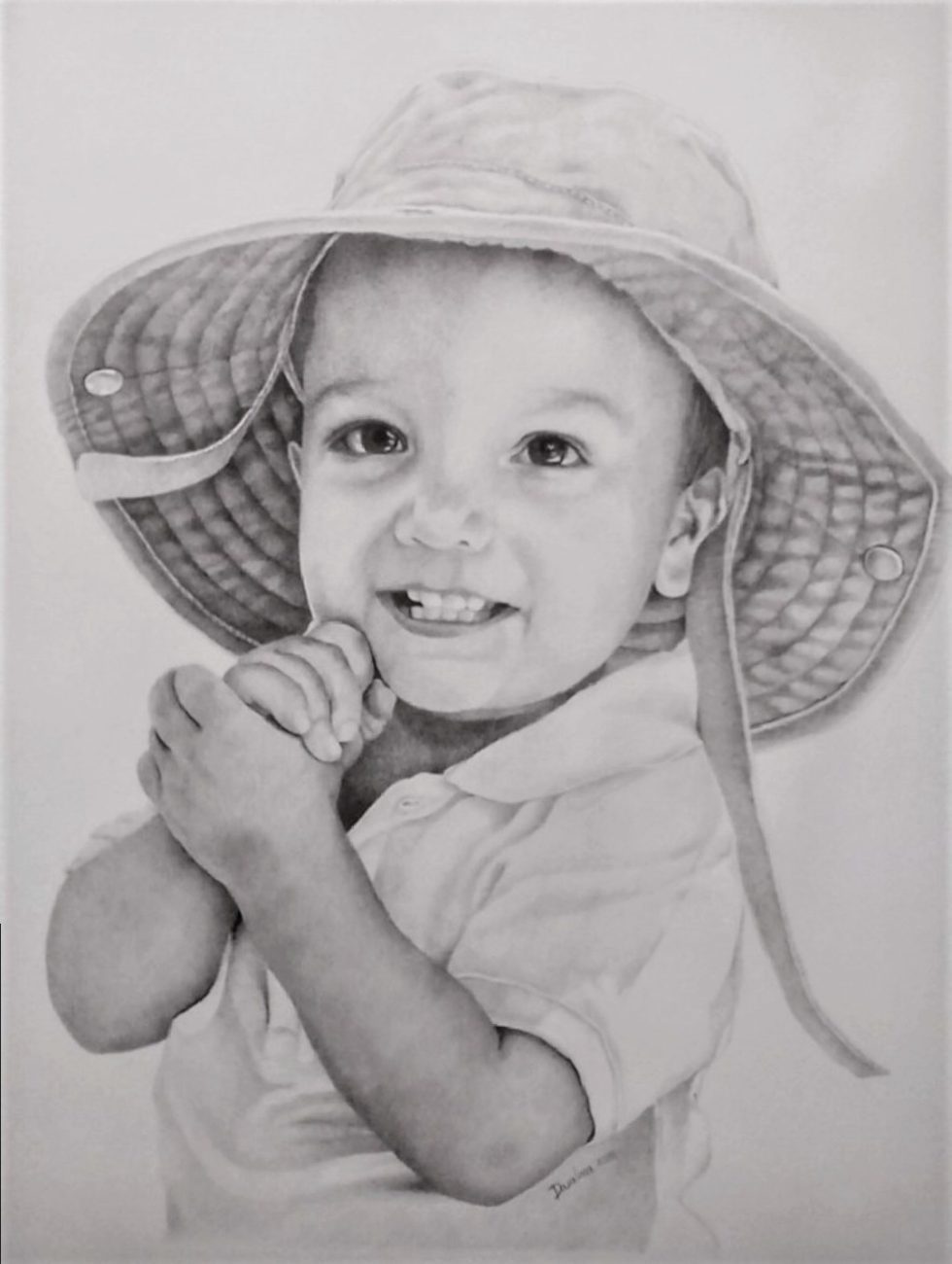 Retrato niño con sombrero
